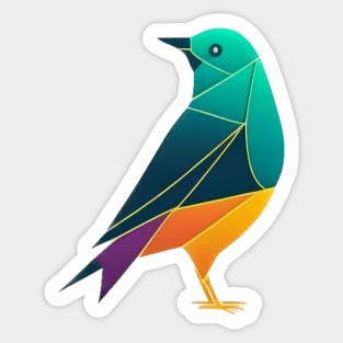 Paradise Bird - Geometric bird design for the environment Sticker